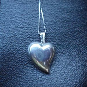 Sterling Silver Heart Necklace FOR YOU My LOVE  Women Gift Idea Valentine Heart